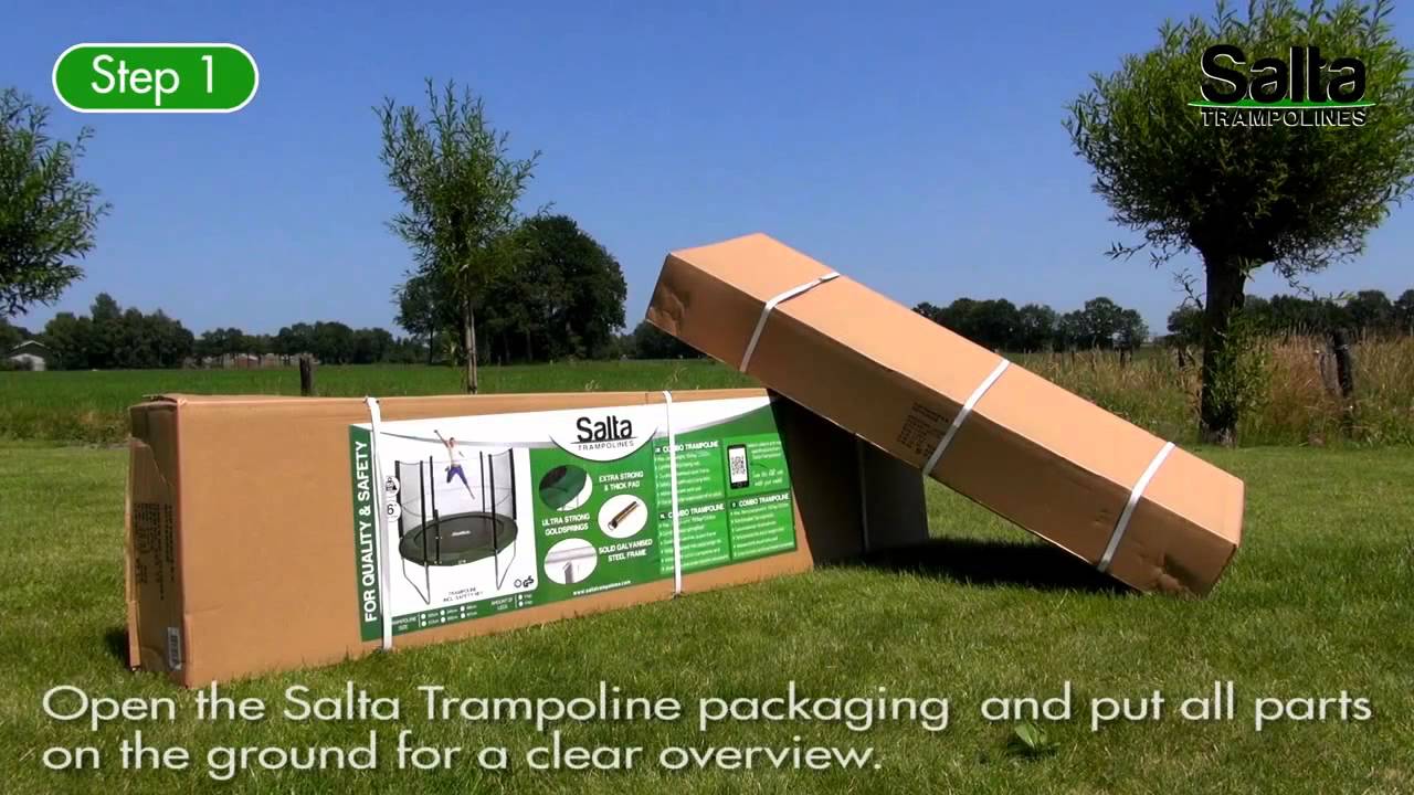 Montage de trampoline combo Salta avec filet de sécurité