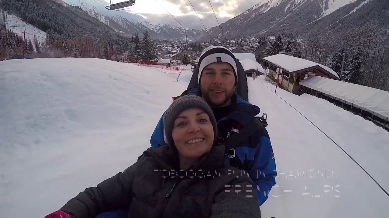 Toboggan run chamonix French alps