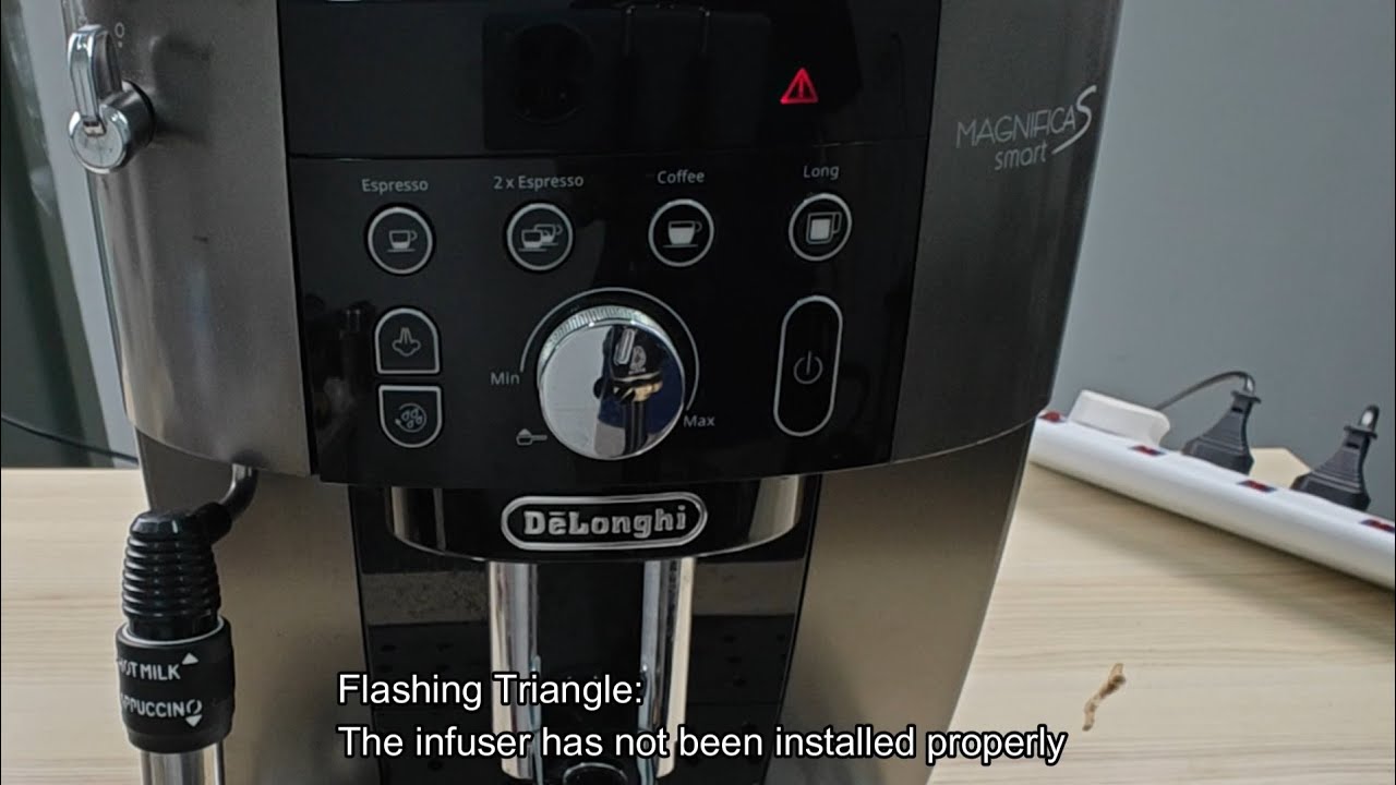 Delonghi Magnifica Red Triangle Alert (Flashing, Solid)