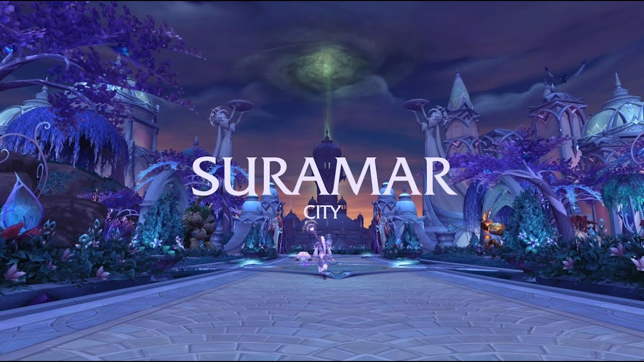 City of Suramar: A Quiet Walk Through Moonlit Streets l World of Warcraft l
