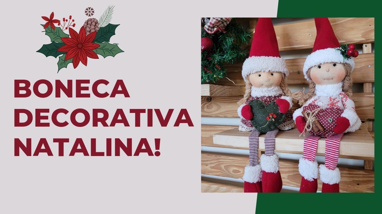Boneca decorativa natalina