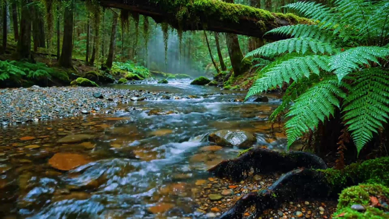 Calming Forest Ambience Birds Singing Beautiful Stream Sounds for Deep Sleep🌿 Study Focus, Medicine