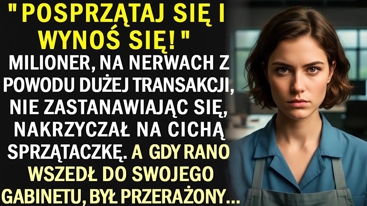 Bogacz nawrzeszczał na sprzątaczkę, a rano aż zbladł z wściekłości