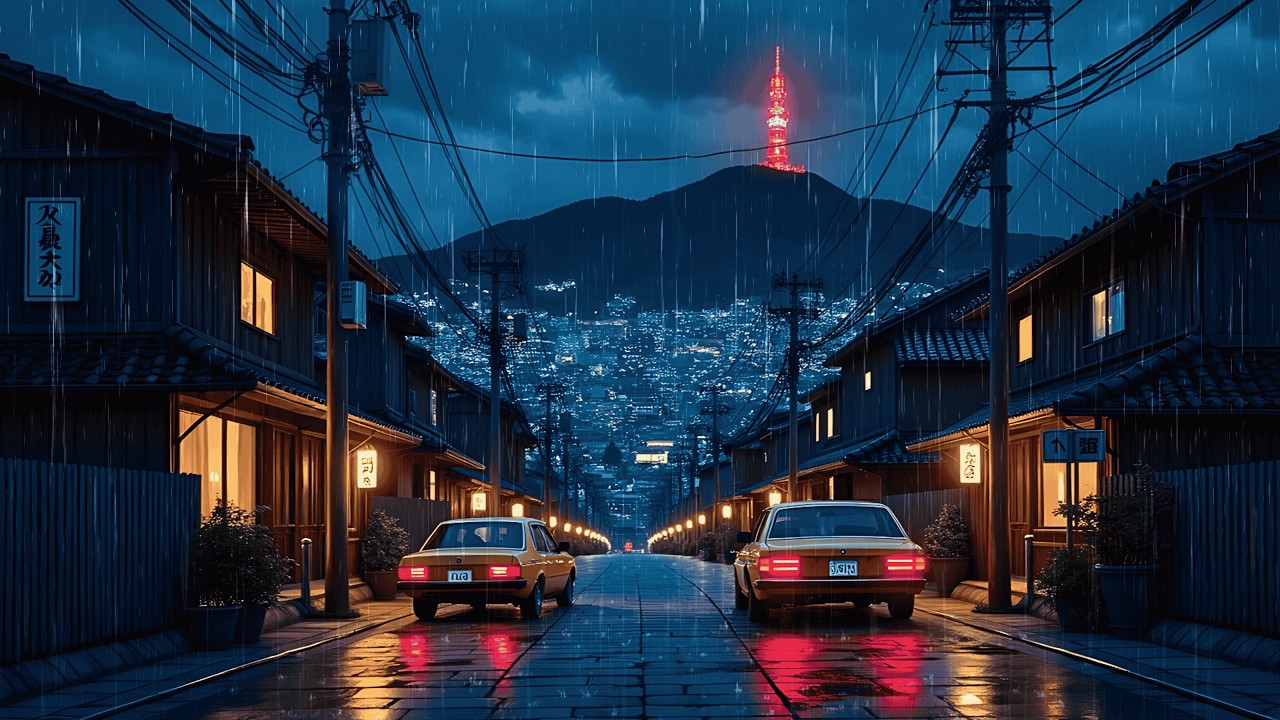 Night Rain Over Tokyo 🌧️ Lofi Beats for Quiet Focus