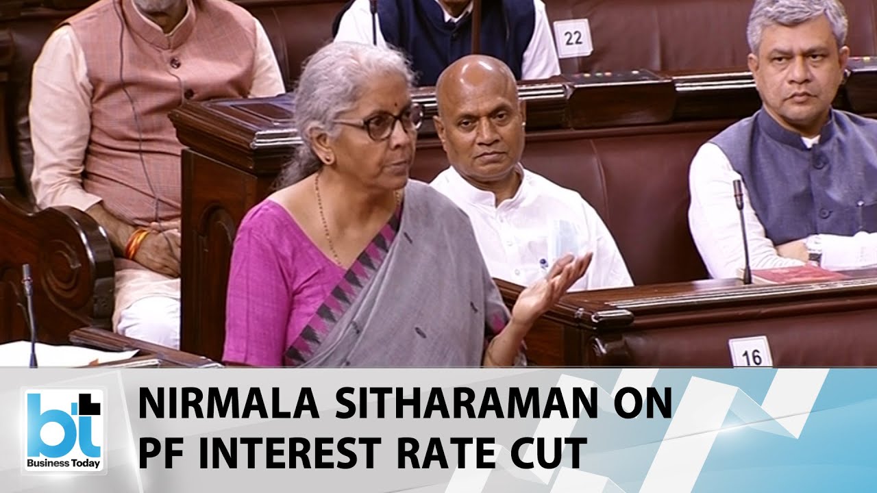 Union Finance Minister Nirmala Sitharaman on cutting PF rate to 8.1% #FM #PF