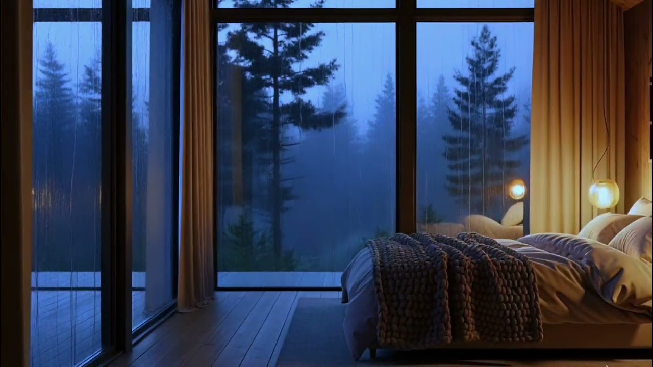 🌧️ Cozy Cabin Rain Sounds for Deep Sleep | Press Play & Relax Tonight