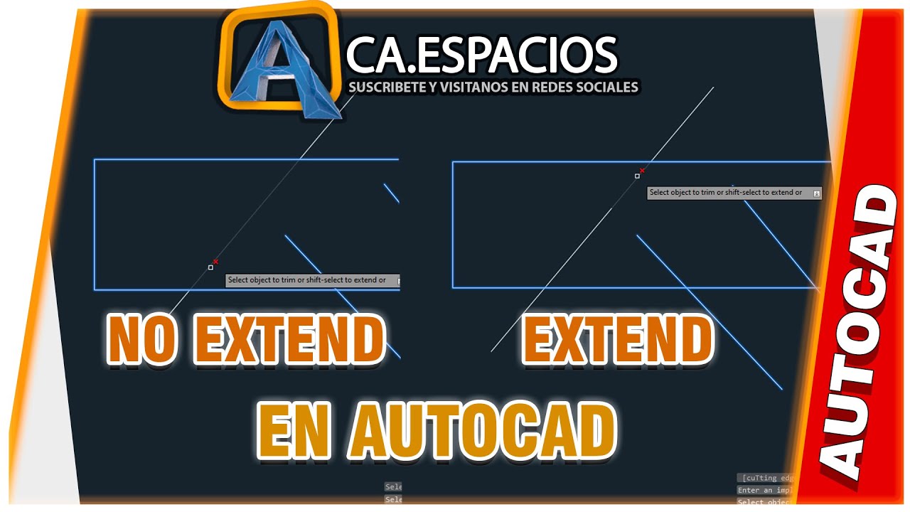 TIPS CONFIGURAR CORTE  EXTEND NO EXTEND en autocad | TRIM CONFIGURACION