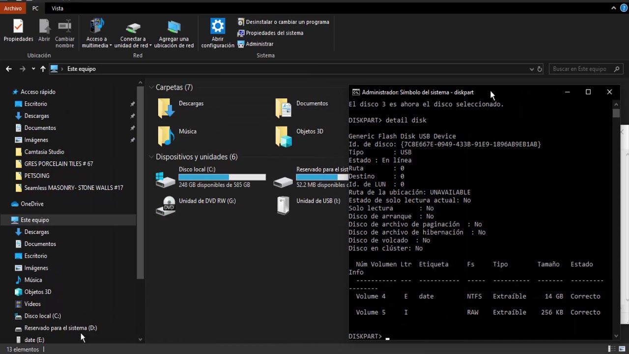 SOLUCI&Oacute;N: Mi USB se dividi&oacute; en 2 partes PASO A PASO Windows 10