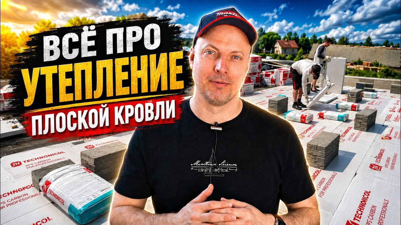 Все про утепление плоской кровли. Утепление парапета. Толщина утеплителя. #14