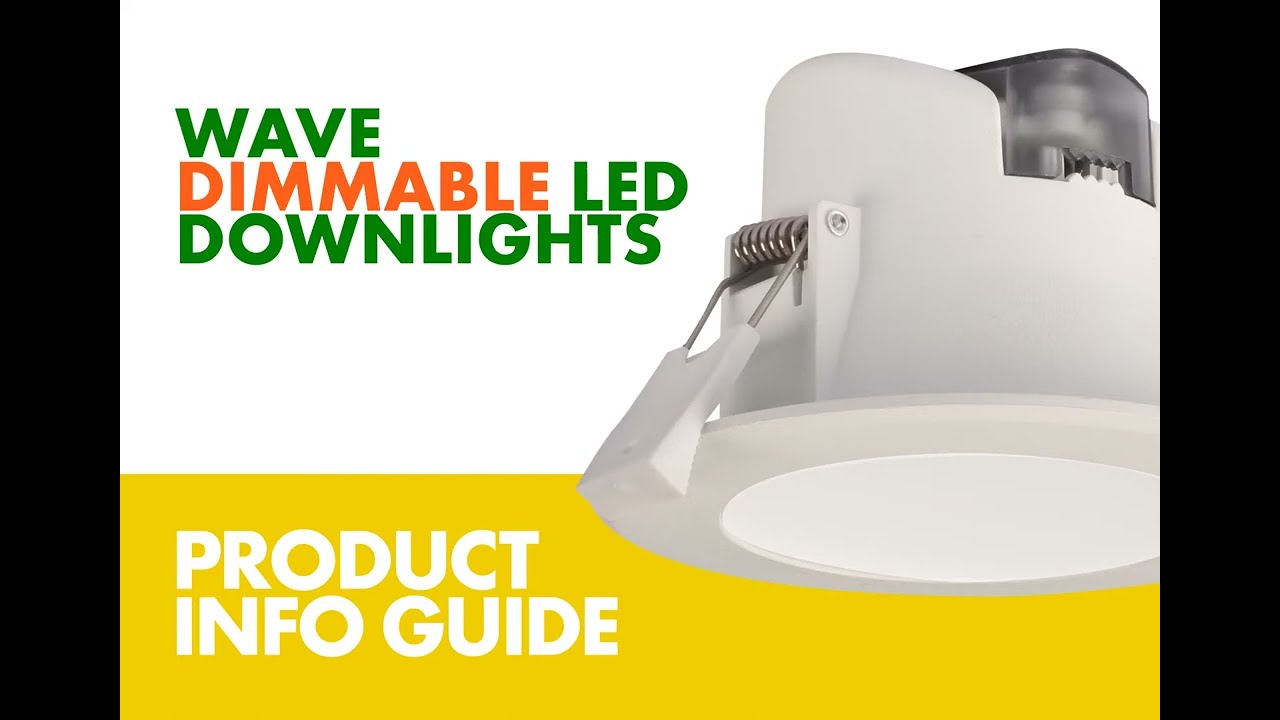 SAL Wave S9065TCWH | 8W Tri Colour LED Dimmable White Downlight | 92MM Hole