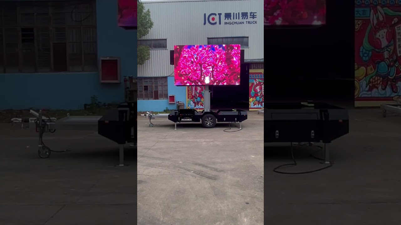 EF6 double side led screen trailer