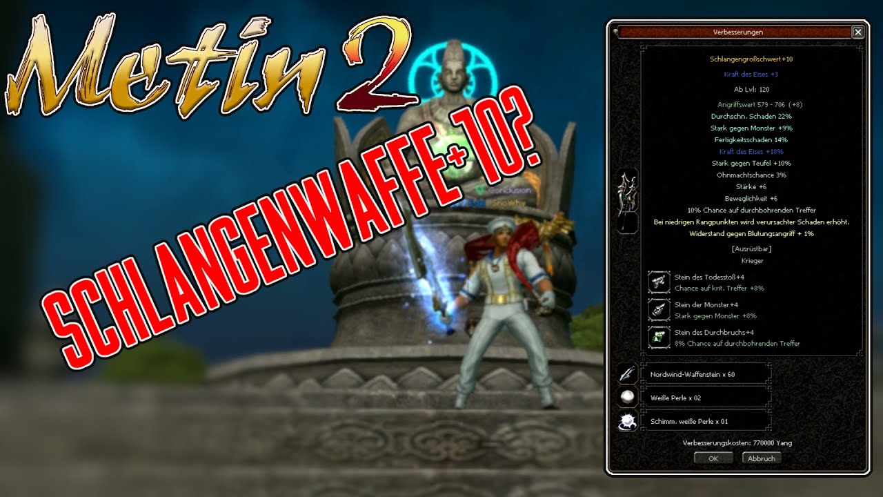Schlangenwaffe+10? | IMBA Waffenskin verkauft! | Metin2 DE Germania
