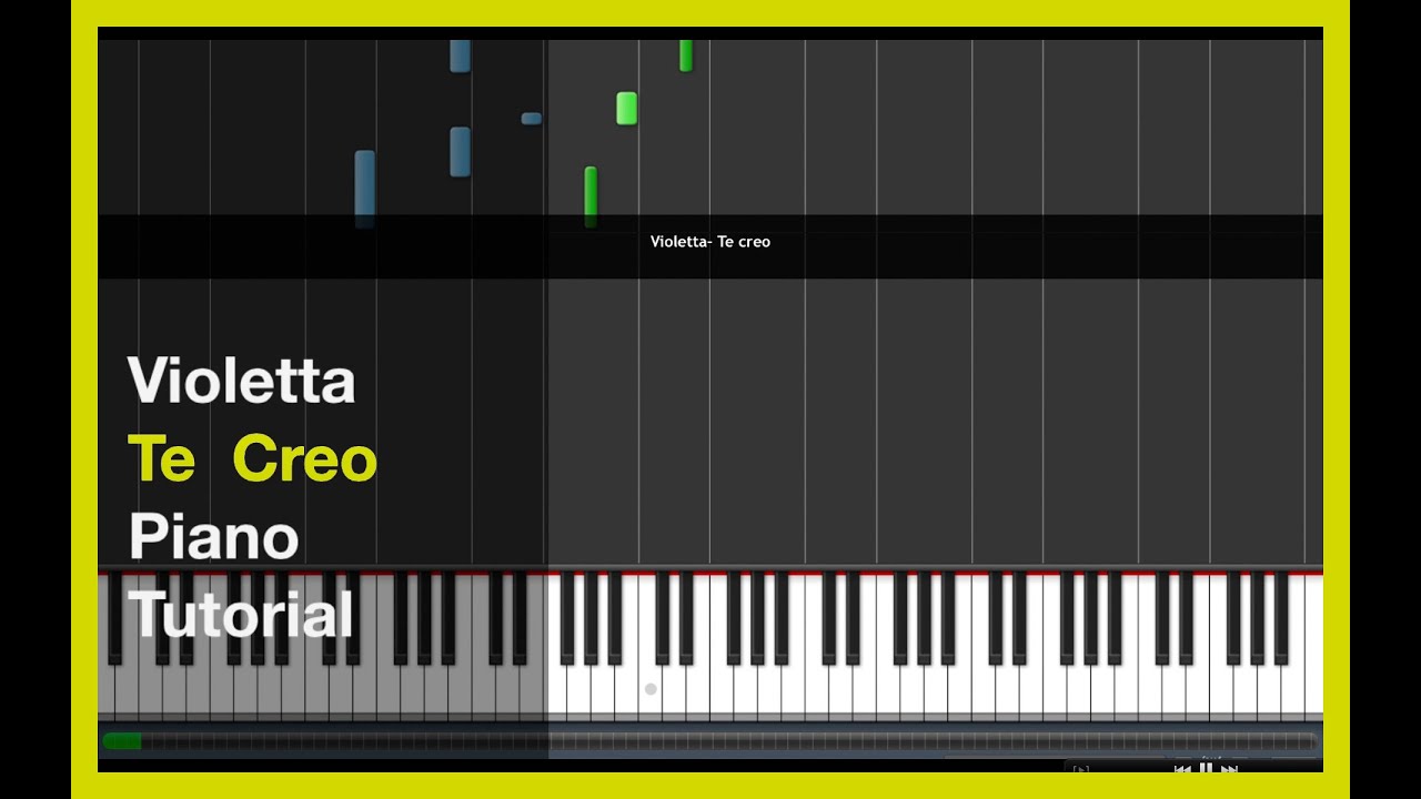 Violetta - Te CrEo - PiAnO TuToRiaL in Synthesia cover