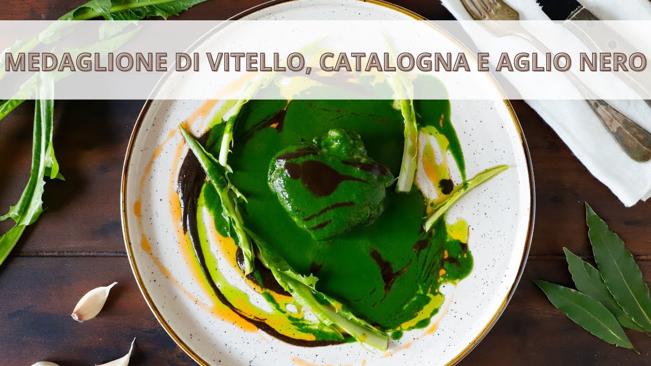 Medaglione di vitello, catalogna e aglio nero - Ricetta Gourmet - Chef Deg - Saporie&Moneta