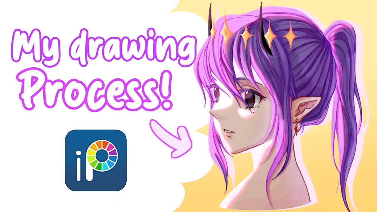 My drawing process | Small commentary + some art tips (First video!)
