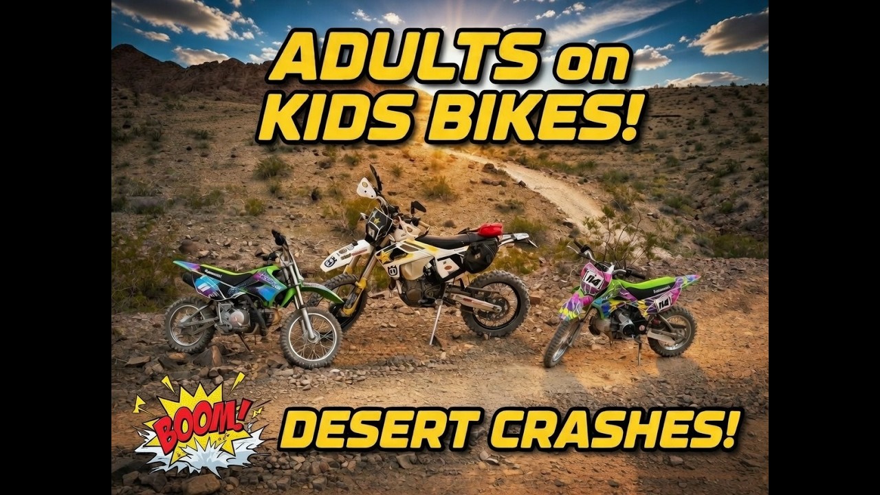 Brothers Shredding Arizona Desert on Mini Bikes – Crashes, Drops, and Big Laughs!