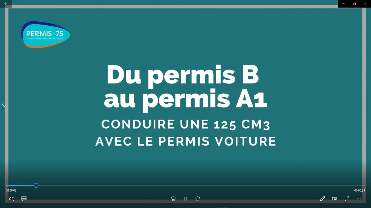 Du permis B au permis A1 - Formation de 7h
