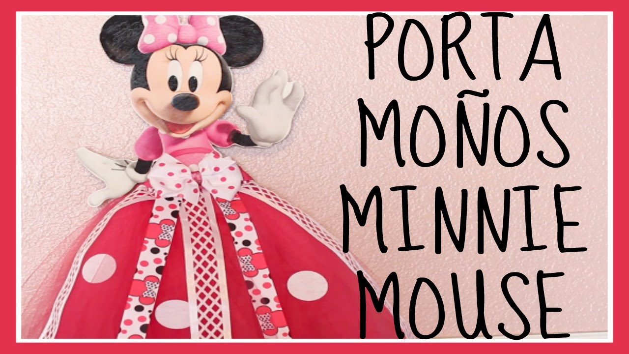 COMO HACER UN PORTA MOÑOS MINNIE MOUSE CON FALDA TUTU | HOW TO TUTU BOW HOLDER | DRESS