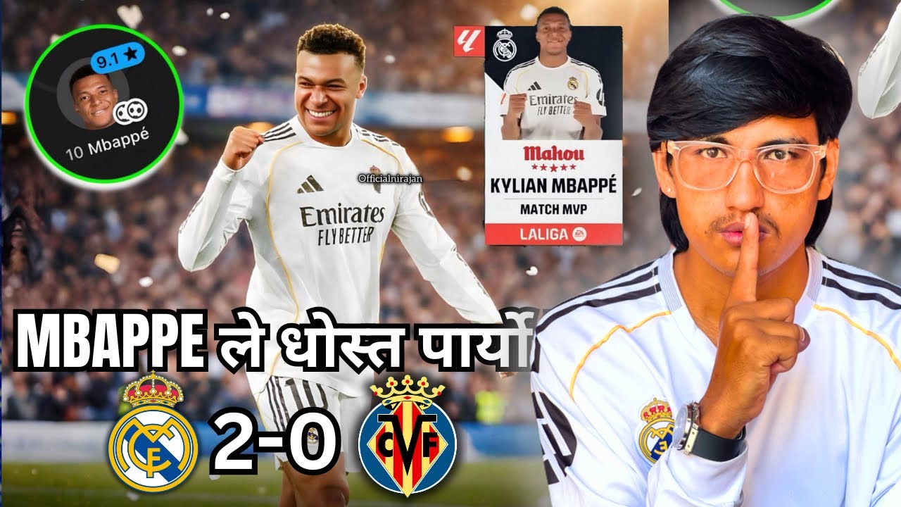 REAL MADRID AGAIN TOP OF THE TABLE AFTER VILLA REAL DEFECTED WITH 2-0 !