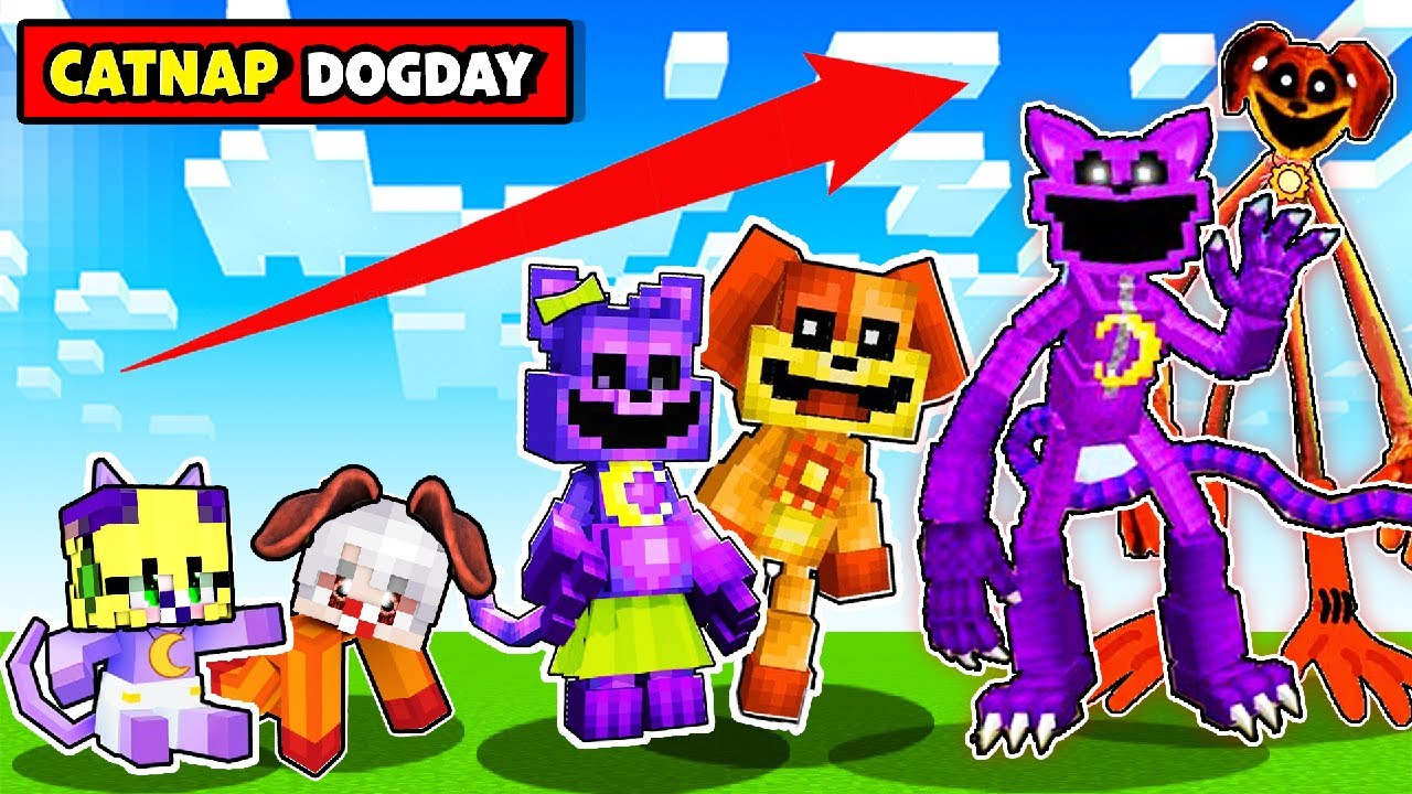 CHUYỆN GÌ SẼ XẢY RA NẾU MEL CATNAP VÀ DOGDAY LỚN LÊN TRONG MINECRAFT?