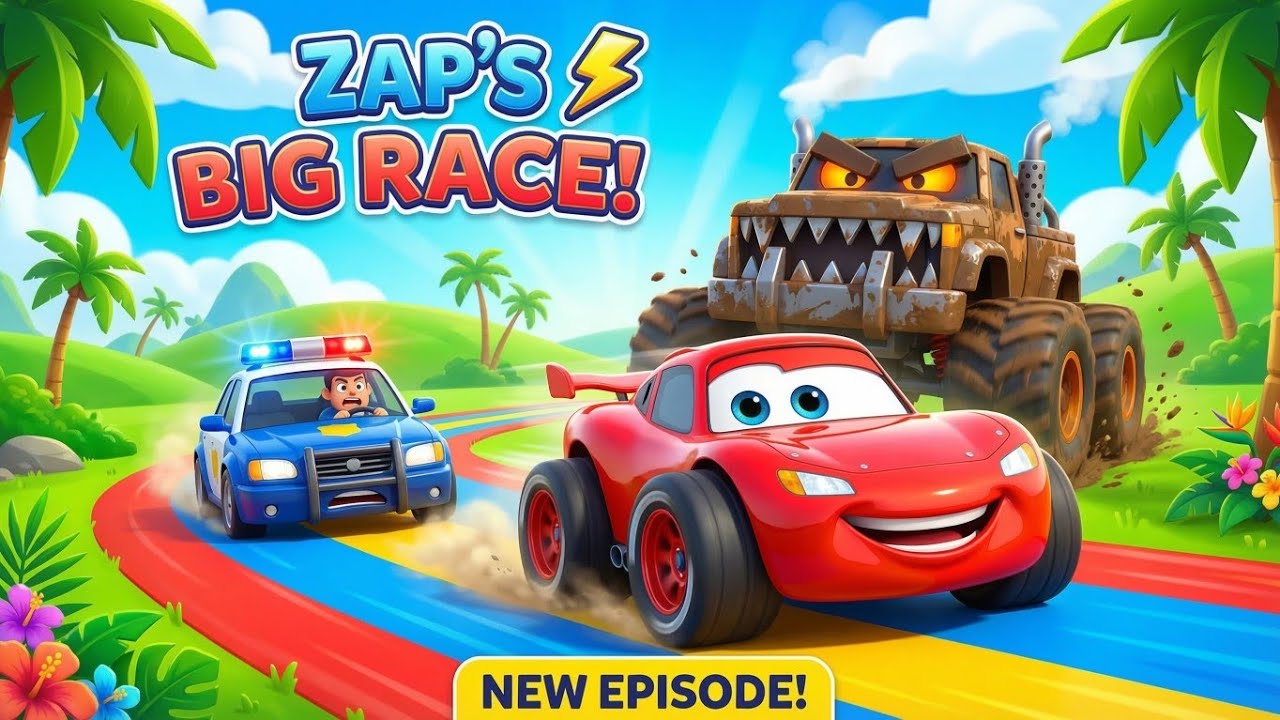 Baby Playing with Cars, Trucks & Emergency Vehicles | Silent 3D Cartoon for Toddlers | Fun Toy Car