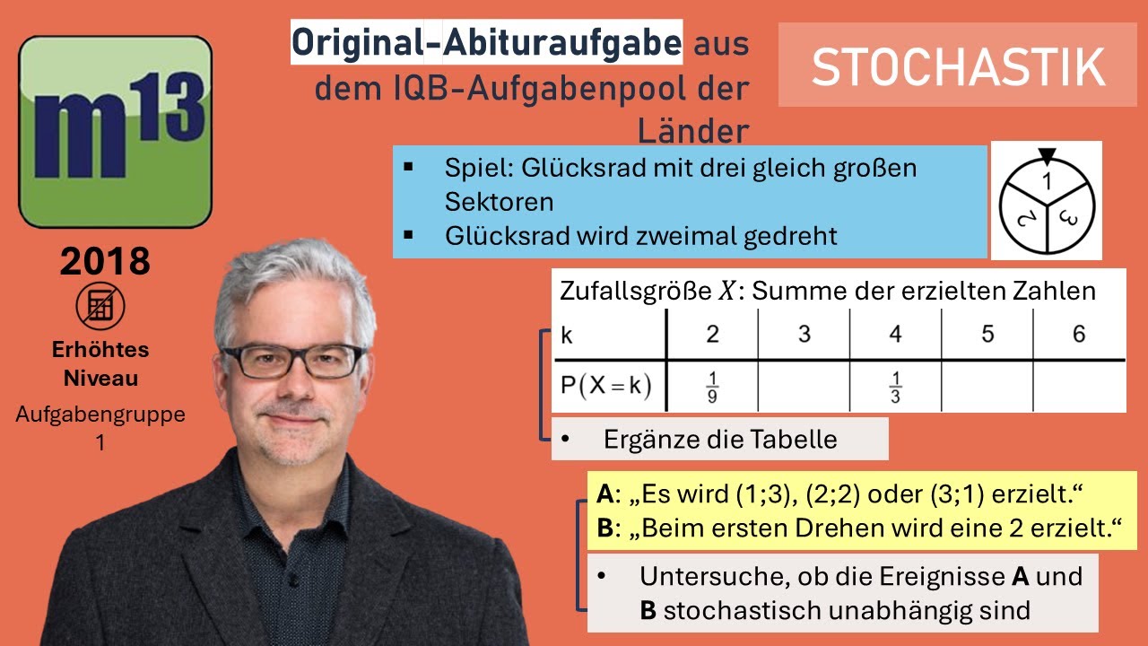 Abitur-Aufgabe: 2018 - STOCHASTIK - erhöhtes Niveau - Aufgabengruppe 1