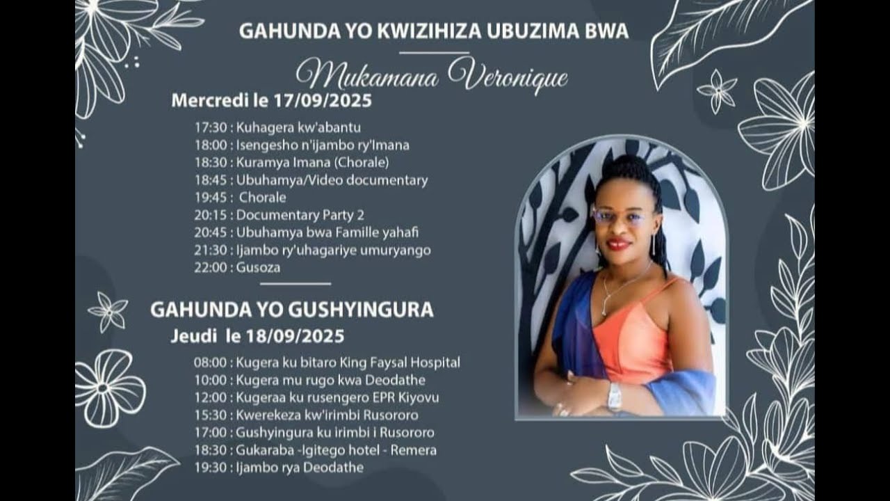 UMUGOROBA W'AMASENGESHO N'UBUHAMYA BWA MUKAMANA Veronique