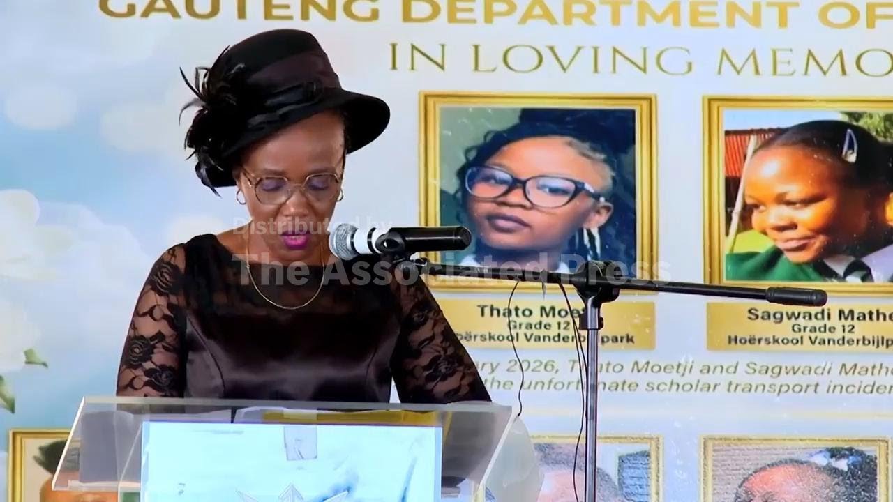 Families bid farewell to schoolchilren in South Africa killed in a school bus crash