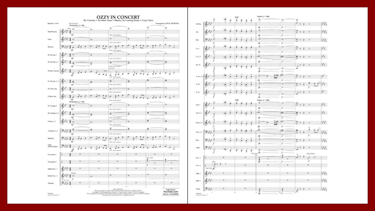 Ozzy In Concert | Arr. Paul Murtha | Young Concert Band