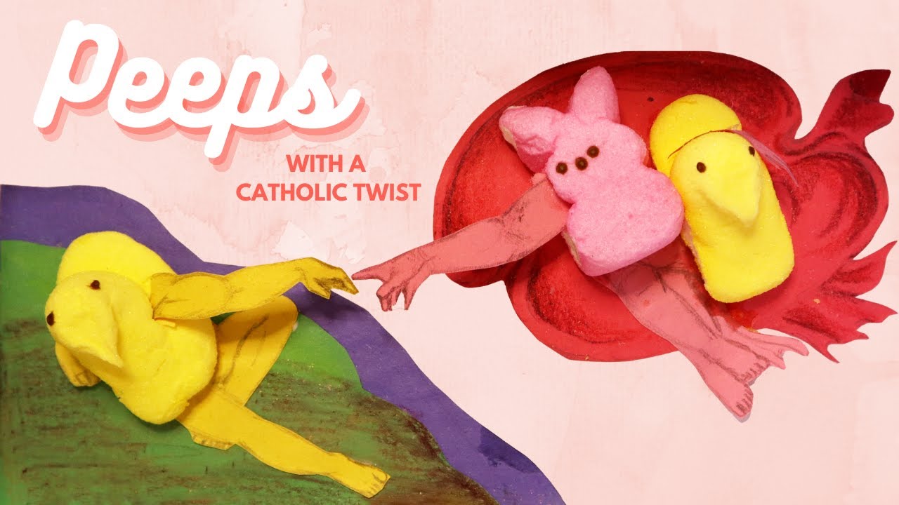 Peeps Diorama Catholic Craft for Easter or Lent