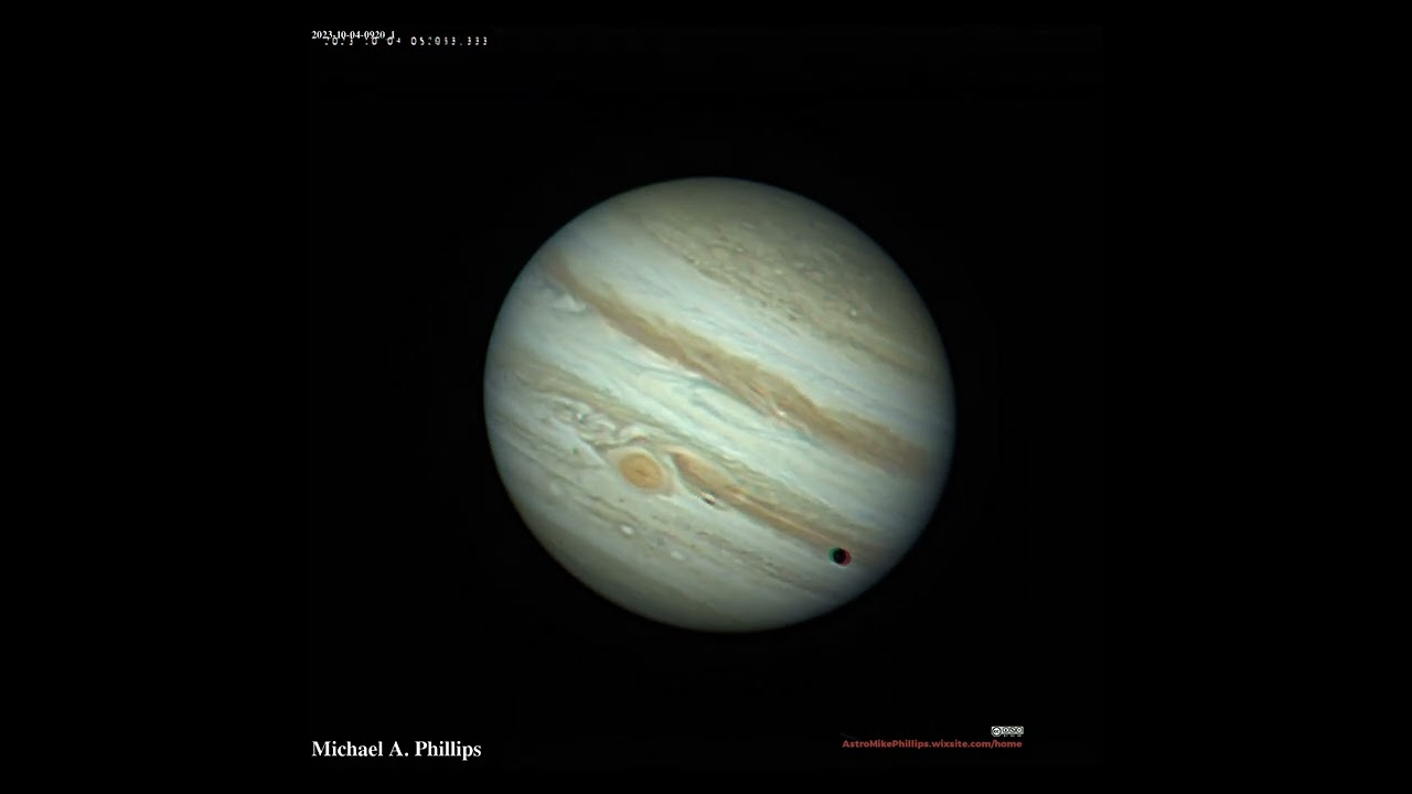 Jupiter's Moon Io caught spying on the Great Red Spot