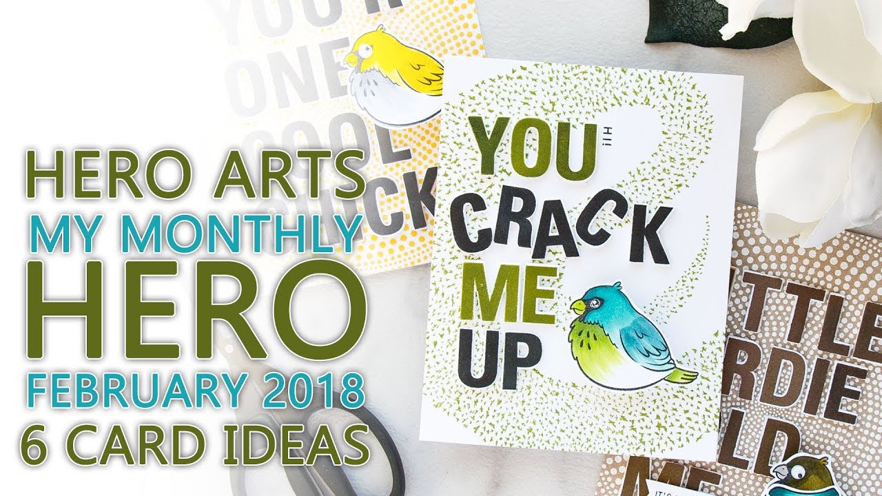 Hero Arts February 2018 My Monthly Hero Kit Card Ideas (Lots of Birds!)