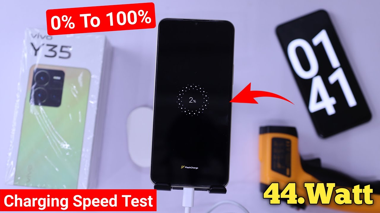 44W - Vivo Y35 Charging Test🔋0% To 100% Charging Review⚡️