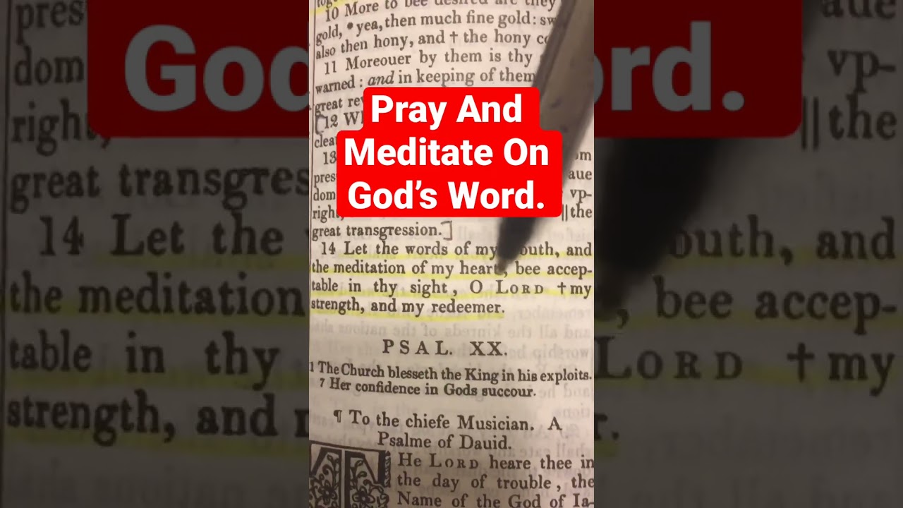#Pray And Meditate On God&rsquo;s #Word. Psalms 19:14 #israel
