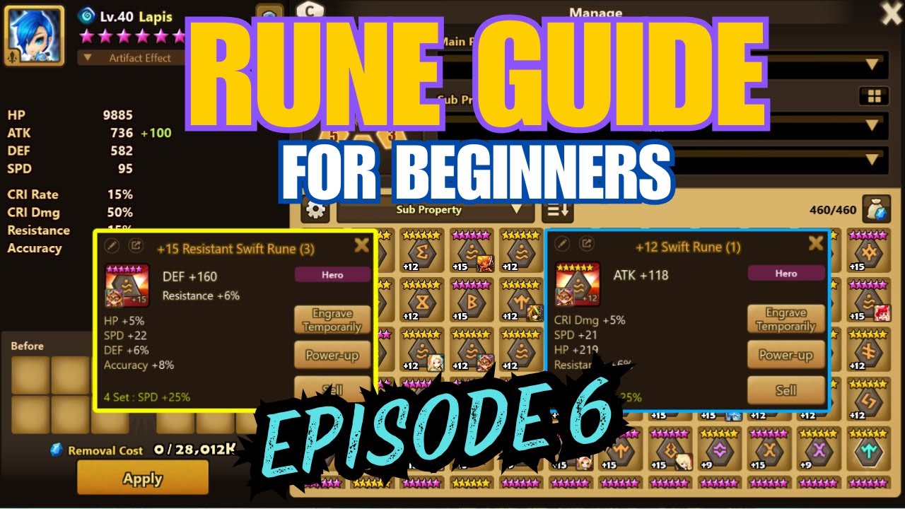 Beginner Rune Guide - Episode 6 [Summoners War 2024 Guide]