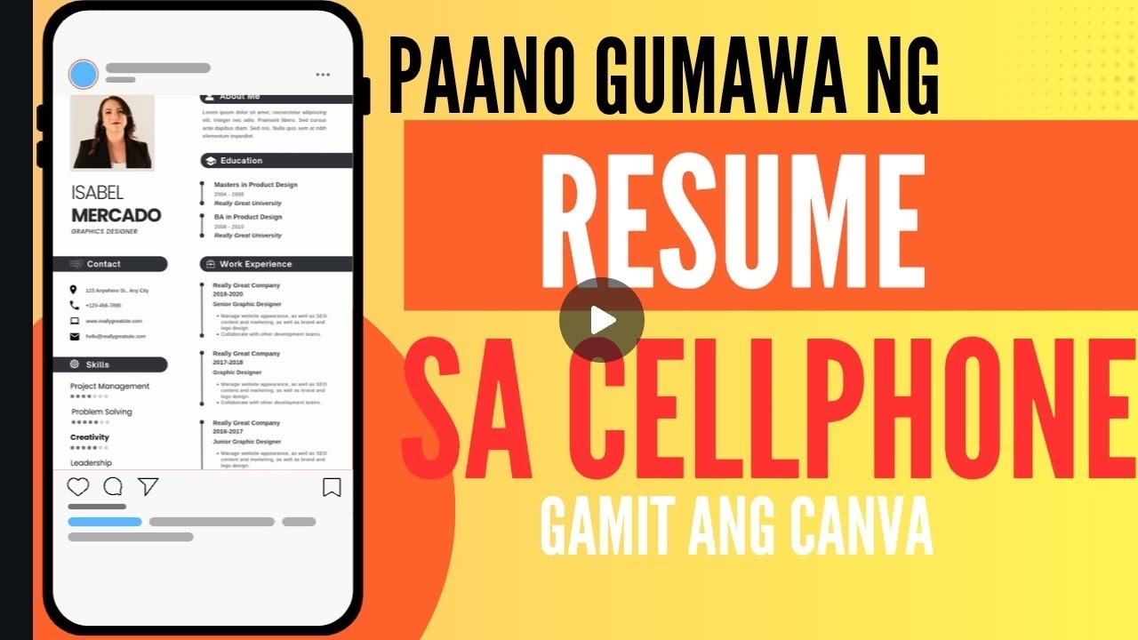 Paano gumawa ng Resume gamit ang Cellphone 