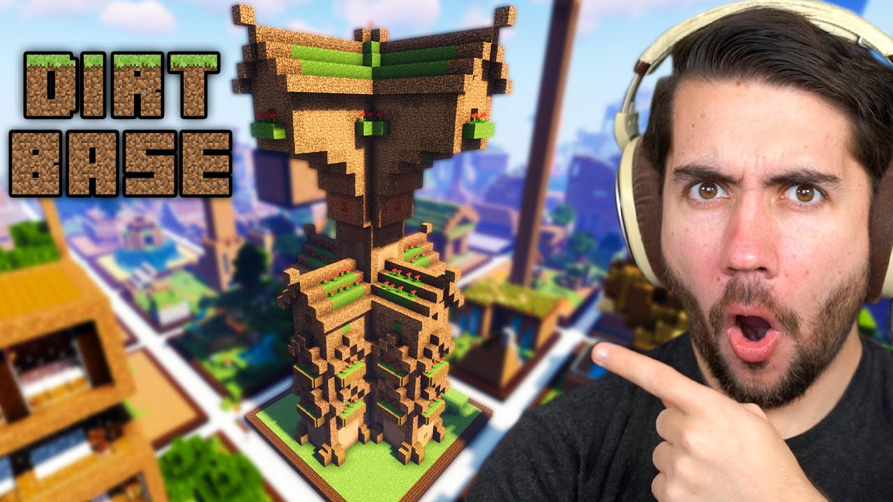 I Made A 100 Player Dirt House Building Competition!