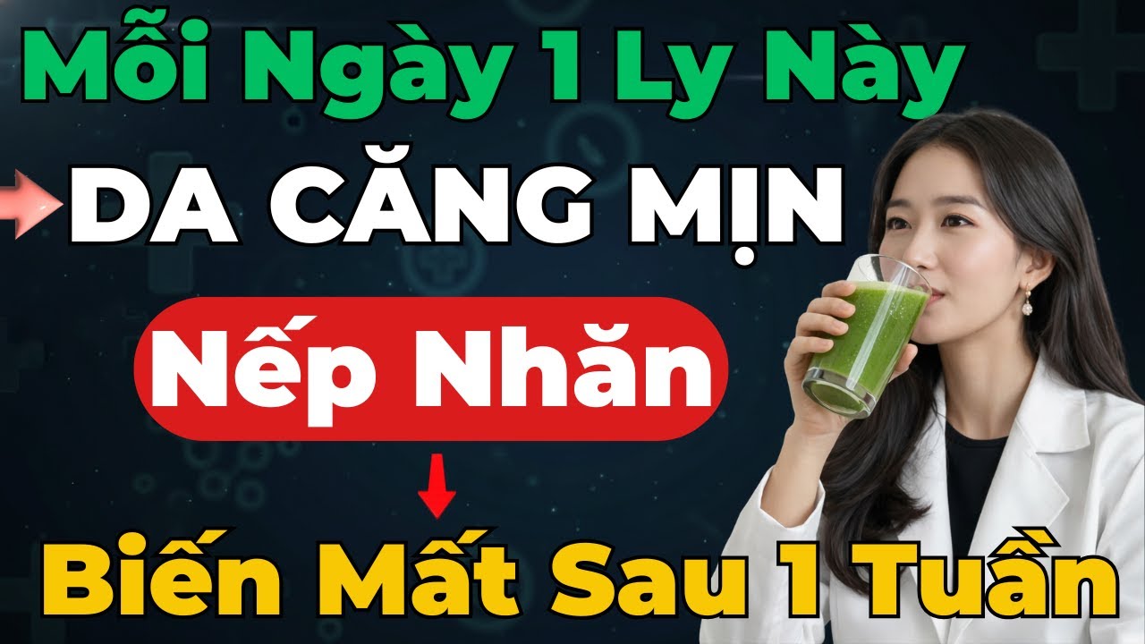 Bác Sĩ Tiết Lộ: 1 Cốc Mỗi Ngày Giúp Da Căng Mịn, Mờ Nếp Nhăn, Trẻ Ra Như Tuổi Đôi Mươi Sau 1 Tuần