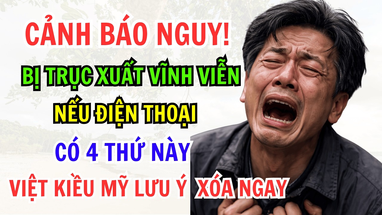 CẢNH BÁO NGUY! BỊ TRỤC XUẤT VĨNH VIỄN NẾU ĐIỆN THOẠI CÓ 4 THỨ NÀY VIỆT KIỀU MỸ XÓA NGAY