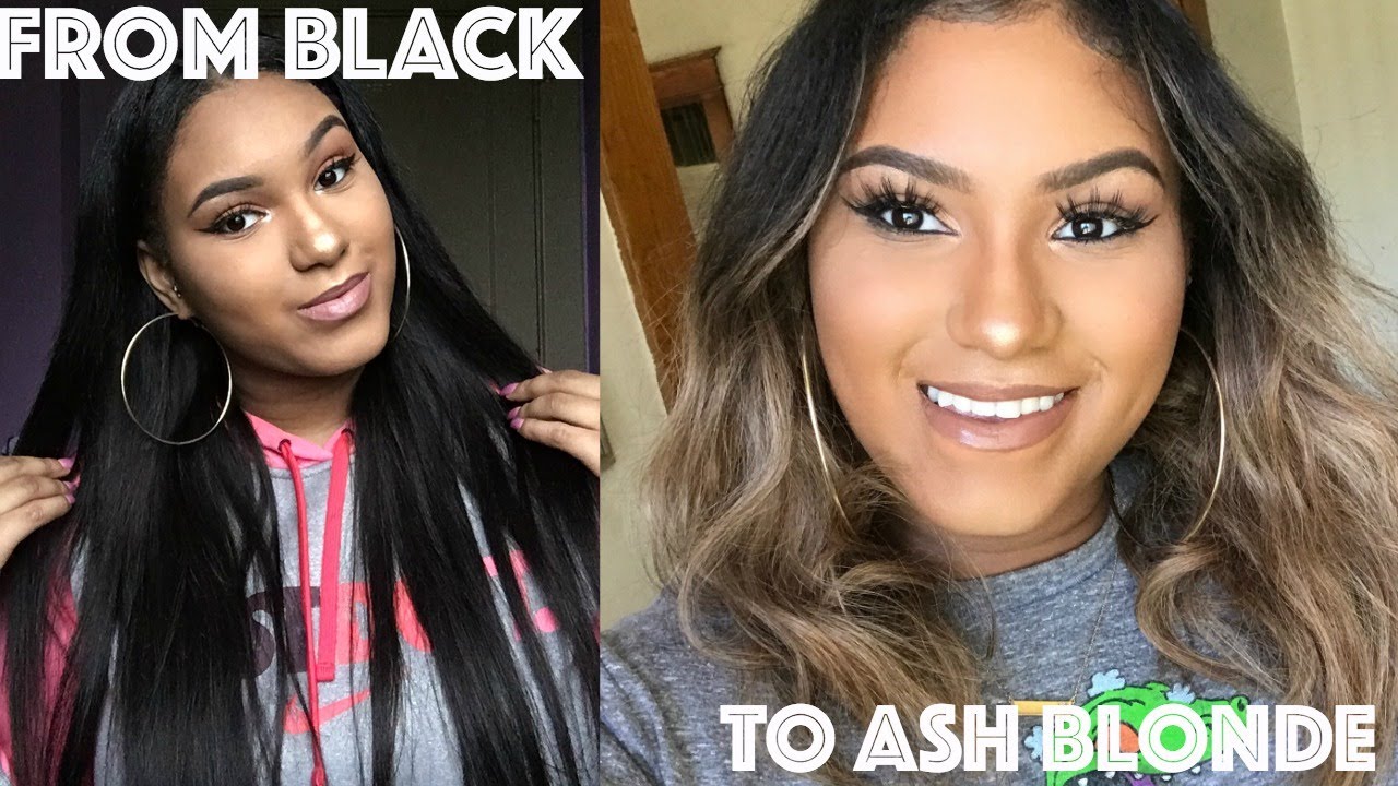 How to: Dye Black Hair Ash Blonde ft BossXtend Brazilian Straight Hair