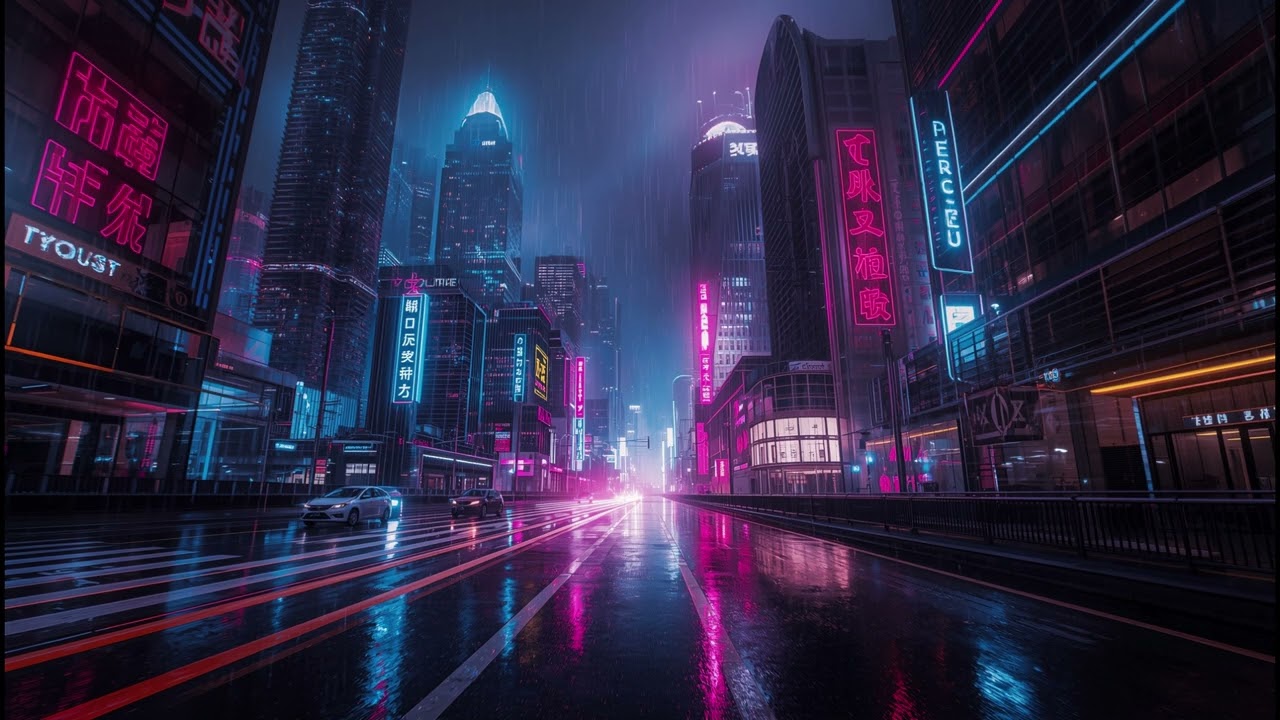 Neon Dream Cityscape | Lucid Futuristic Skyline Night View (1 Hour Screensaver)