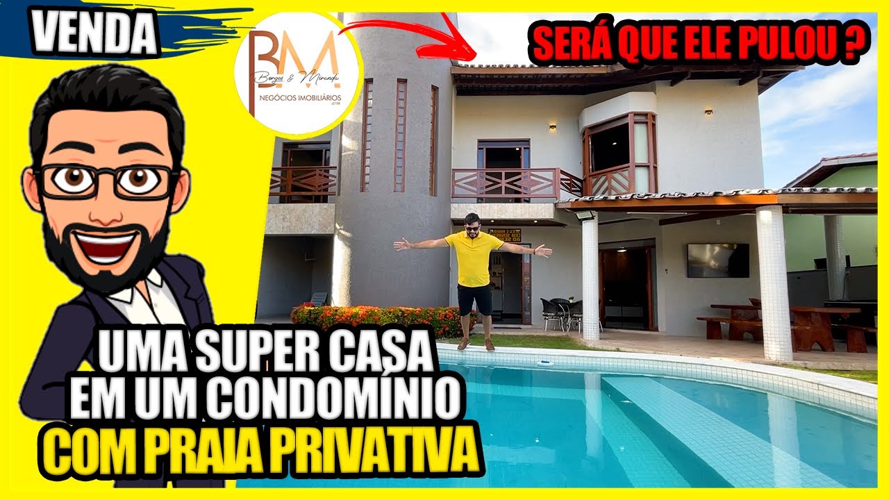 UMA CASA INCRÍVEL, DENTRO DE CONDOMÍNIO COM PRAIA PRIVATIVA NA ILHA DE ITAPARICA/ BA