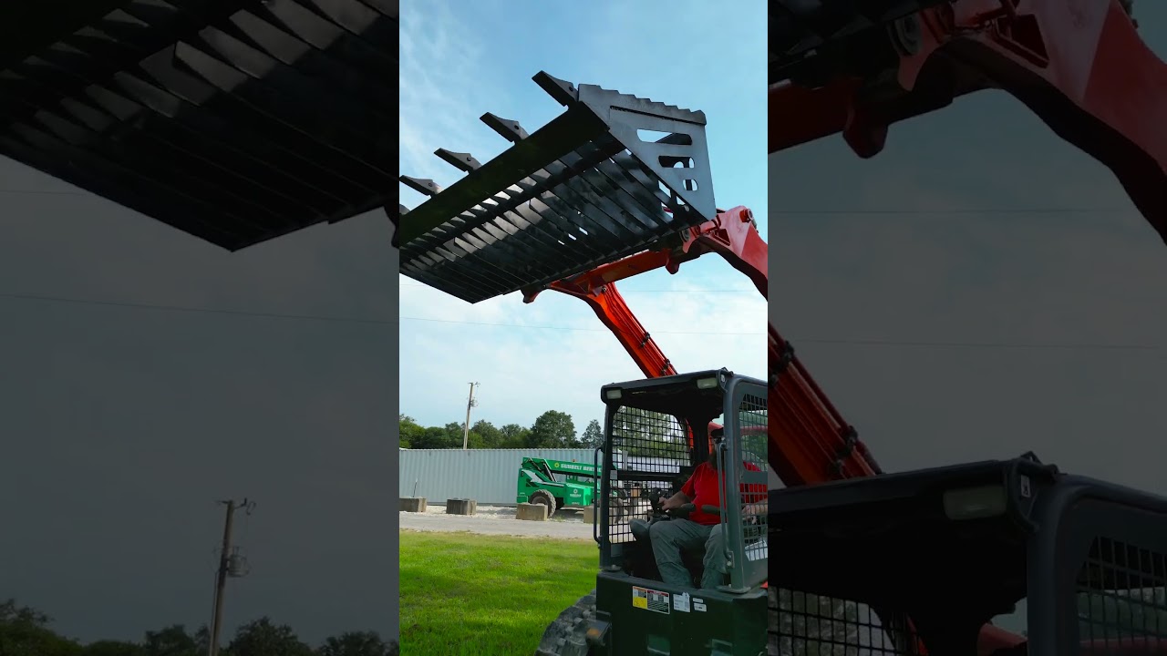 A must-have tool for ground prep #rockbucket #bucket #debrisremoval #skidsteerloader #skidsteer