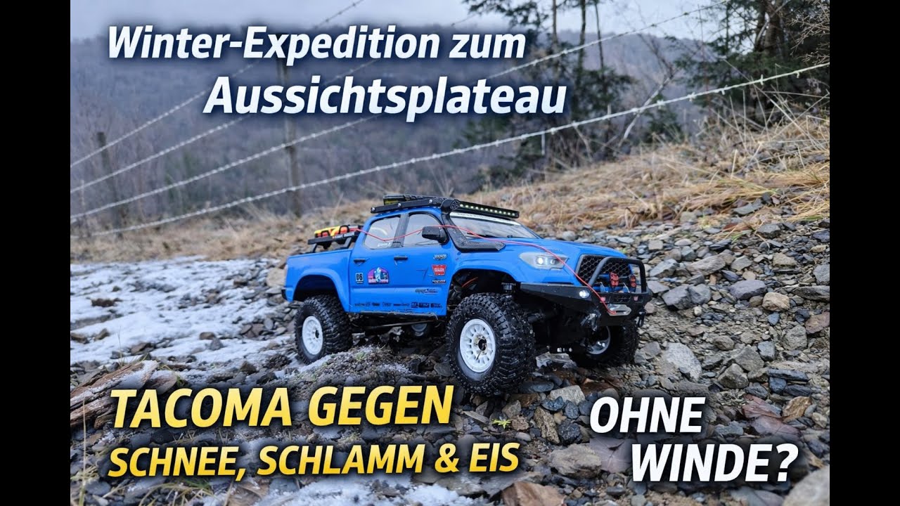 Winter Expedition zum Aussichtsplateau Toyota Tacoma gegen Schnee, Schlamm & Eis