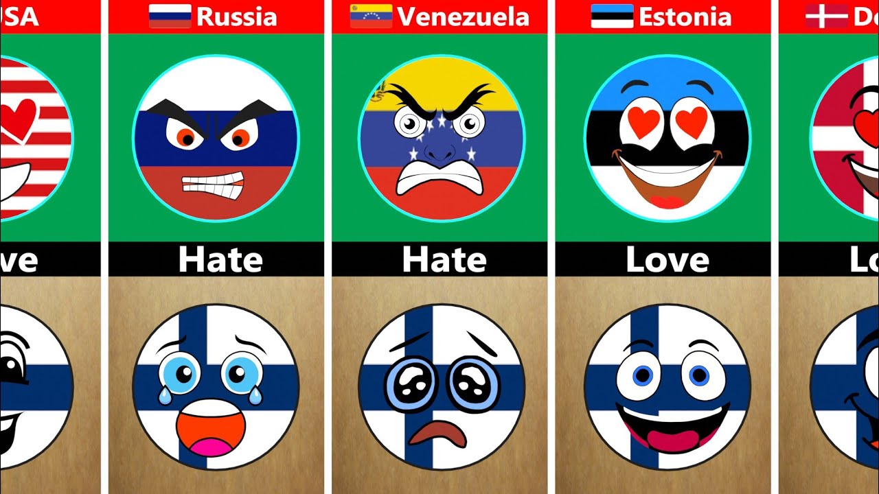 Countries That Hate And Love Finland | Countryballs |