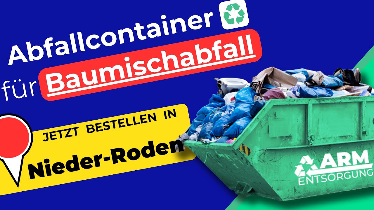 Abfallcontainer f&uuml;r Baumischabfall | Containerdienst Nieder-Roden