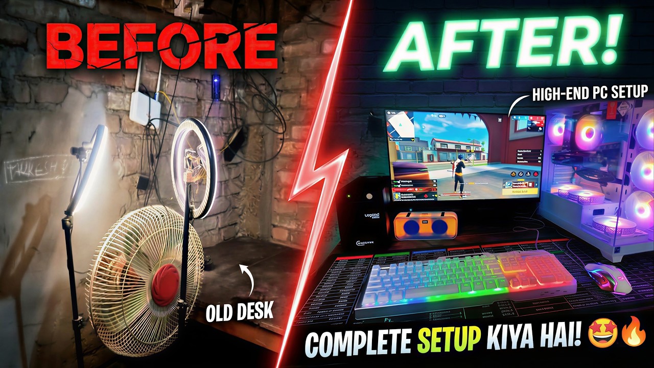 How I Built This Gaming Setup in Just 24 Hours! 🤯 Gaming Setup Tour 