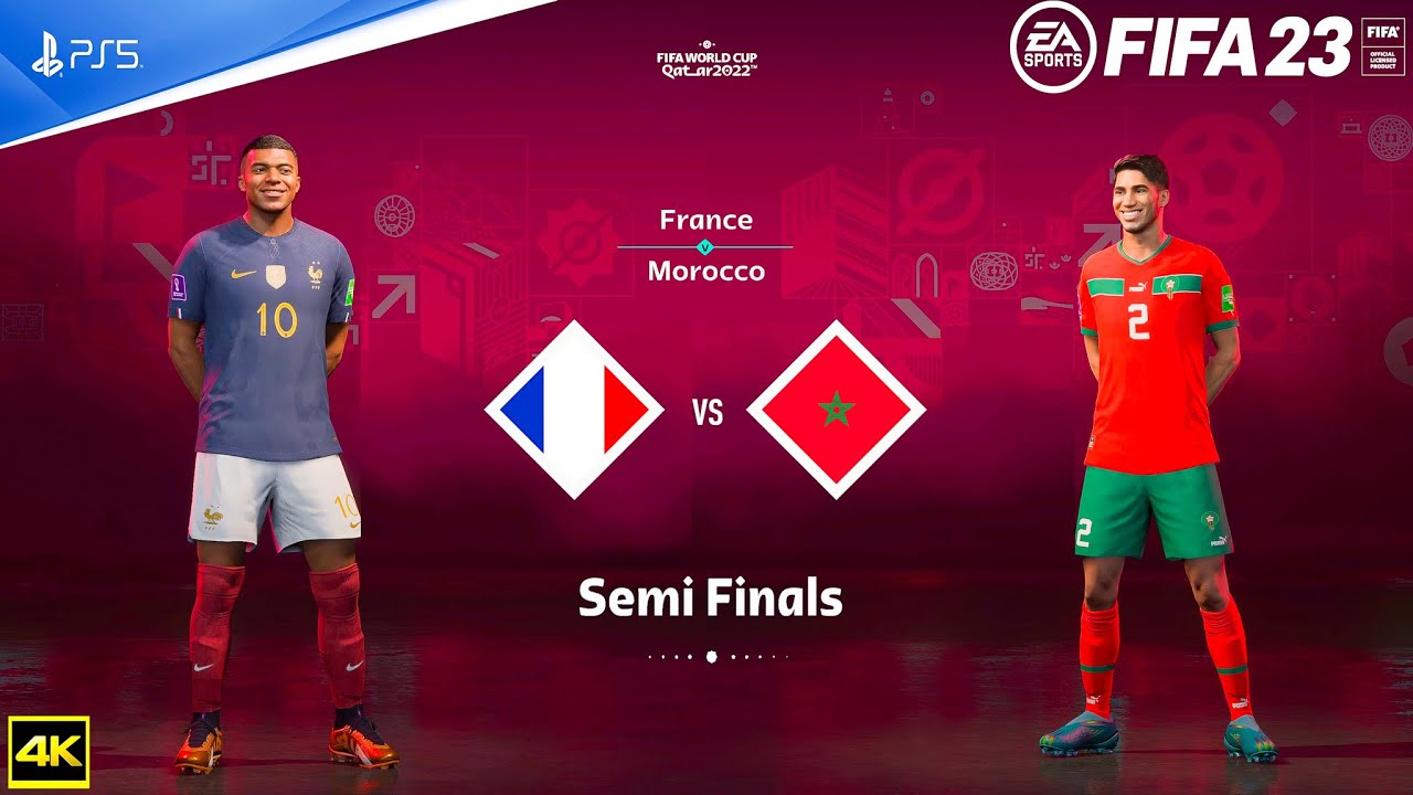 FIFA 23 - France Vs Morocco -  FIFA World Cup 2022 Qatar | Semi final | PS5™ [4K ]