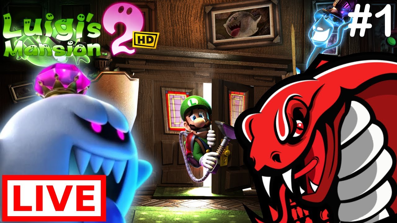 Luigi's Mansion 2 HD Live Stream Part 1 - Gloomy Manor
