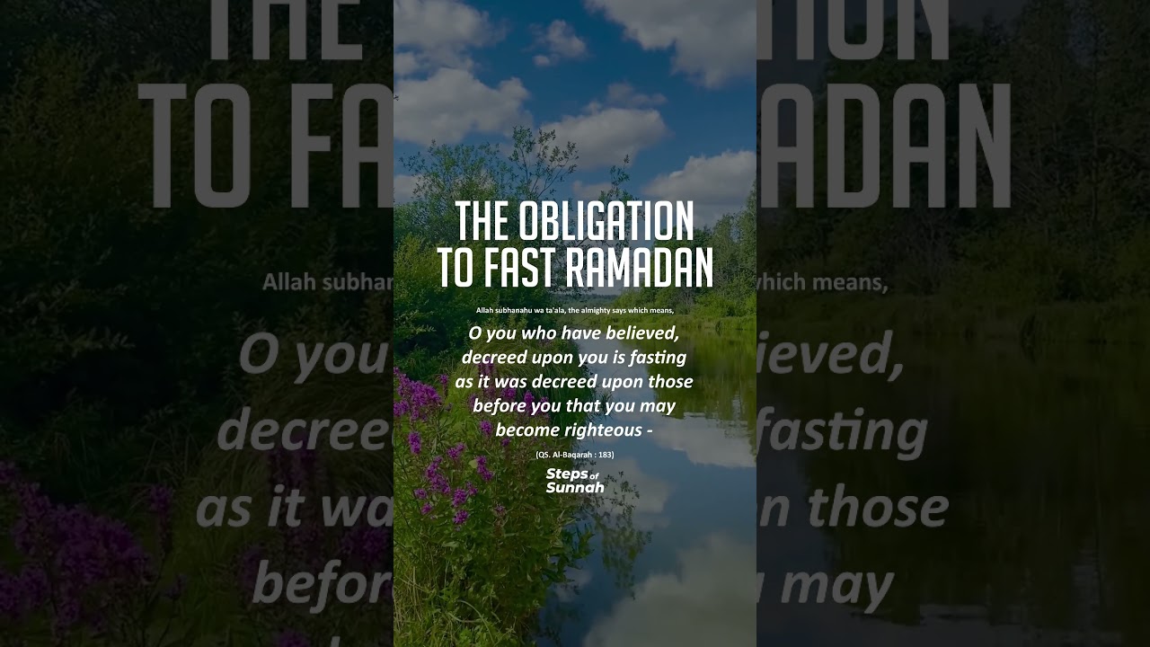 The obligation to fast Ramadan #motivation #reminder #quote #muslimreminders #explore #seekingallah